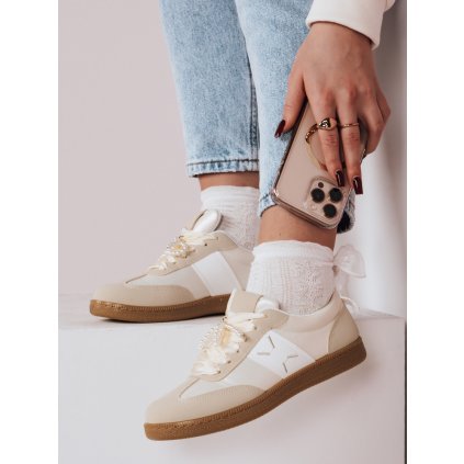 Sportovní tenisky dámské PEARLSTEP ZY0680 (Velikost 38, Barva Béžová)