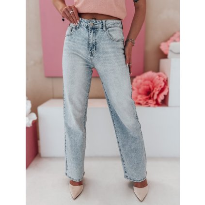 Dámské kalhoty wide leg Džínové DIAMONTI UY2475 (Velikost S, Barva Nebeská)