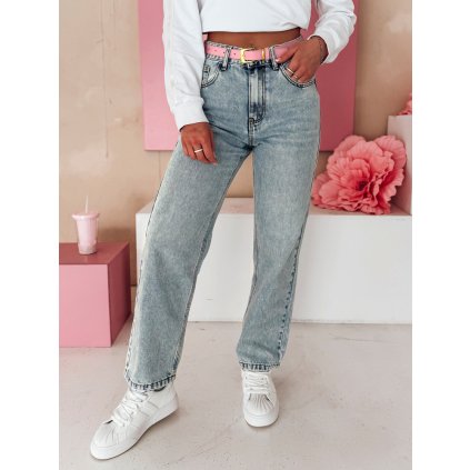 Dámské džíny mom fit MERTINE UY2503 (Velikost 29, Barva Nebeská)