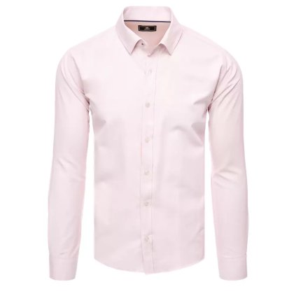 Pánská elegantní značková košile   DX2431 - Růžová XL