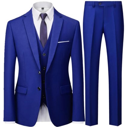 Kvalitní pánský oblek MC134 (Barva (varianta) 2 knoflíky navy, Velikost L)