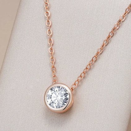 Luxusní náhrdelník s kameny pozlacený 14K zlatem KI779 (Barva (Varianta) H1853)
