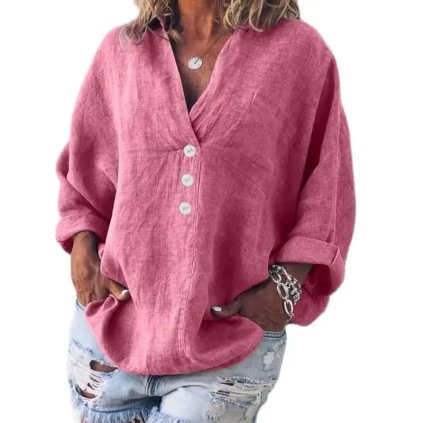 Dámská halenka BR601 (Barva Modrá, Velikost 3XL)
