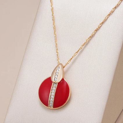 Náhrdelník s červeným přívěskem (Barva (Varianta) H1993-Red)