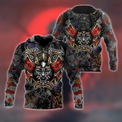 Unisex mikina s potiskem CS932 Samurai mask (Barva (varianta) Hoodies, Velikost 5XL)
