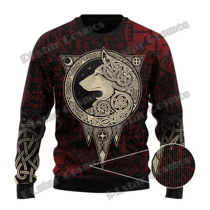 Unisex svetr s potiskem CS1115 Vlk Wolf (Barva (varianta) Svetr 1, Velikost XS)