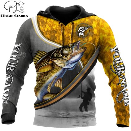 Unisex mikina s celoplošným potiskem CS932 ryba (Barva (varianta) Sweatshirt, Velikost L)