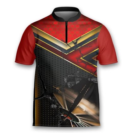 Unisex tričko polo s potiskem CS3360 play Darts Drink Beer (Barva (varianta) Se zipem, Velikost 3XL)