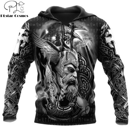 Unisex mikina s potiskem CS932 Raven Wolf Tattoo (Barva (varianta) Zip Hoodie, Velikost 4XL)