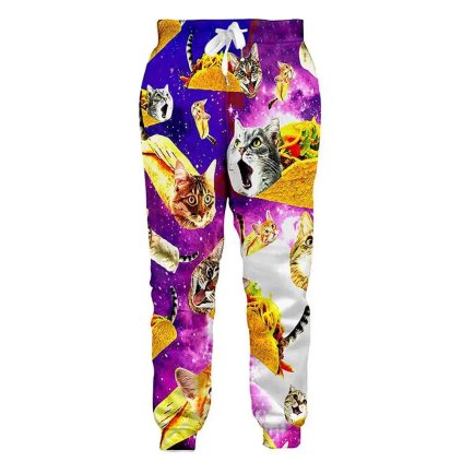 Kalhoty s 3D potiskem Pizza Cat Animal 3D (Barva (varianta) Jogger kalhoty, Velikost M)