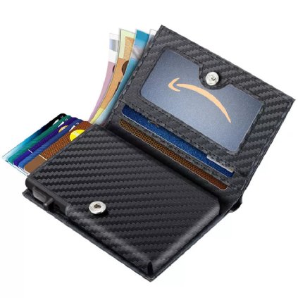 Texturovaná peněženka proti krádeže (Barva (varianta) Carbon fiber)
