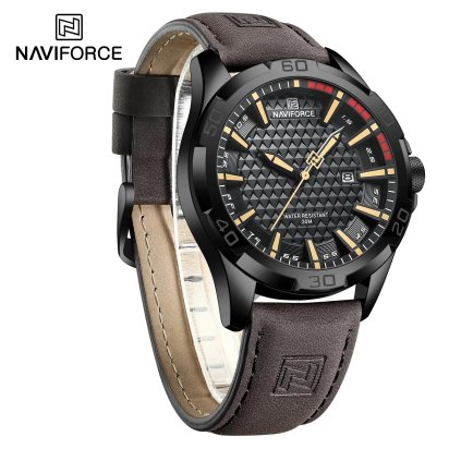 Pánské analogové hodinky s koženým páskem TP988 (Barva (varianta) 8023 Black brown)