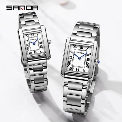 Hodinky pro páry s kovovým páskem TP882 (Barva (varianta) 9031 Woman Steel)