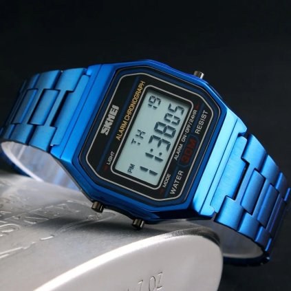 Unisex digitální hodinky DF880 (Barva (varianta) Stříbrná)