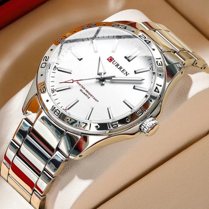 Pánské analogové hodinky s kovovým páskem TF891 (Barva (varianta) silver white)