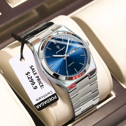 Pánské analogové hodinky s kovovým páskem TF911 (Barva (varianta) Rose Gold White)