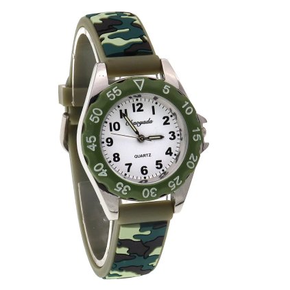 Dětské hodinky TF935 maskáčové (Barva (varianta) White LightGreen)
