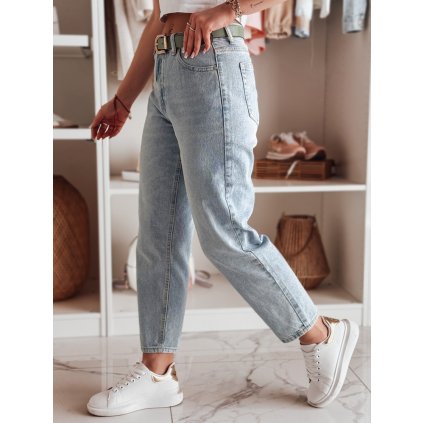 Dámské džíny mom fit JEANMOM UY2421 (Velikost S, Barva Nebeská)