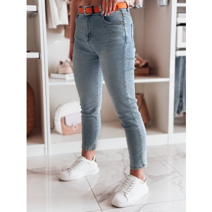 Dámské džíny slim fit CURVITA UY2471 (Velikost S, Barva Nebeská)