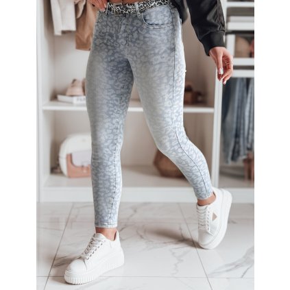 Dámské džíny skinny s páskem FELINA UY2474 (Velikost 28, Barva Nebeská)