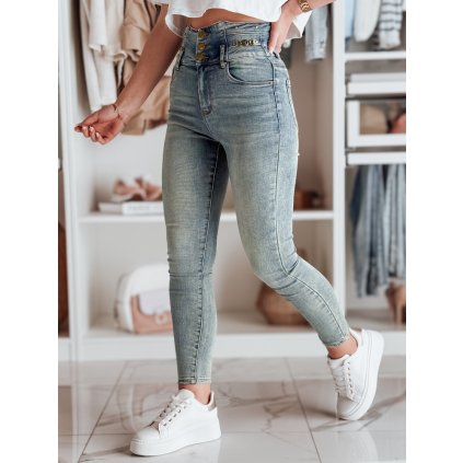 Dámské džíny skinny STOLINE UY2479 (Velikost 28, Barva Nebeská)