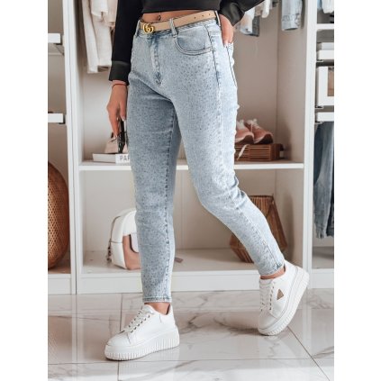 Dámské džíny slim fit SPARKLI UY2488 (Velikost S, Barva Nebeská)