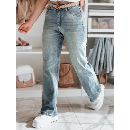 Dámské džíny wide leg LOSSLEG UY2672 (Velikost XS/34, Barva Nebeská)