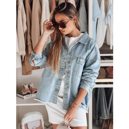 Dámská bunda džínová oversize TONACIO TY4907 (Velikost S/M, Barva Nebeská)