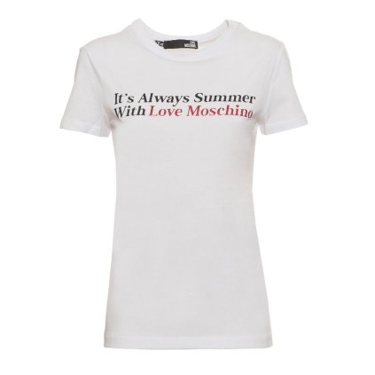 Dámské triko W4F732N-M3876 Moschino (Barva Bílá, Velikost 40)
