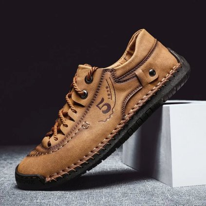 Pánské kožené polobotky casual