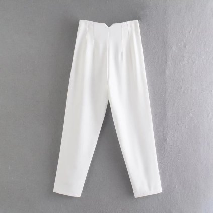 Elegantní kancelářské kalhoty (Barva Růžová, Velikost M)