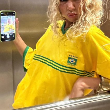 Unisex oversize tričko Brazil s nášivkou
