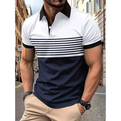 Pánské polo s pruhy