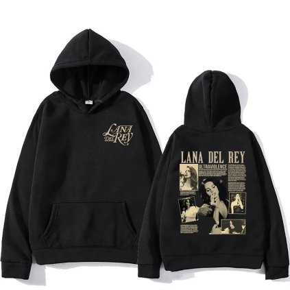 Unisex mikina LANA DEL REY (Barva Světle fialová, Velikost 3XL)