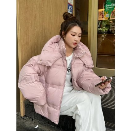 Oversize bund plněná kachním peřím (Barva Béžová, Velikost M)