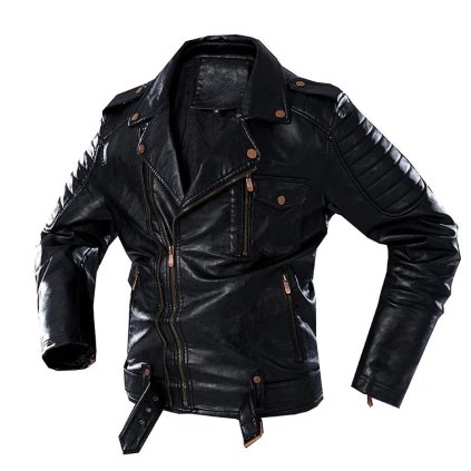 Pánská kožená bunda ND124 (Barva Černá, Velikost 3XL)