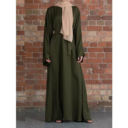 Dámské šaty Abaya Muslim dlouhé (Barva Zelená, Velikost 2XL)
