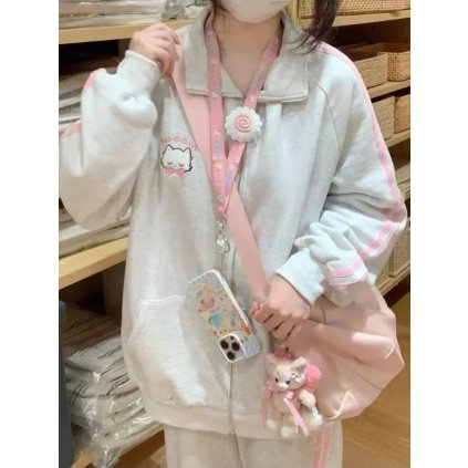 Dámská mikina se zipem Hello kitty