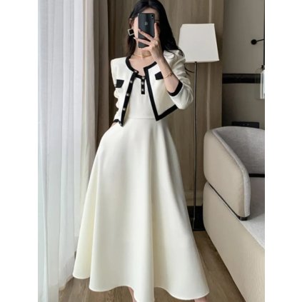 Elegantní dvoudílná souprava (Barva (varianta) Beige Suit, Velikost S)