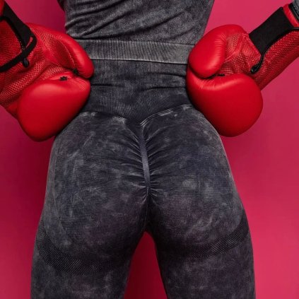 Legíny s efektem push up (Barva Zelená, Velikost L)