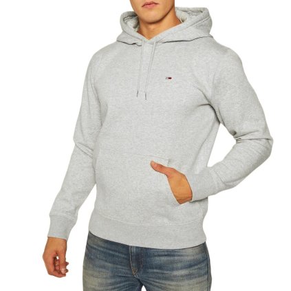 Pánská mikina DM0DM09593- Tommy Hilfiger (Barva Šedá, Velikost M)