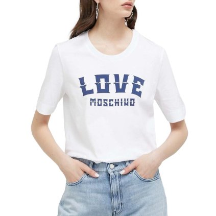 Dámské triko W4F154K-M3876 Moschino (Barva Bílá, Velikost 40)
