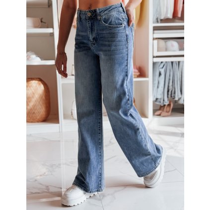 Dámské džíny baggy styl BAGTRENDY UY2372 (Velikost S, Barva Nebeská)
