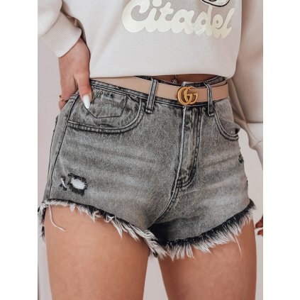 Dámské džínové šortky SHORT LIFE SY0478 (Velikost S, Barva Světle šedá)