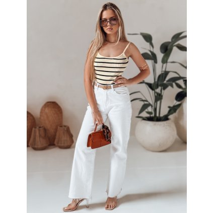 Body one size s pruhy STRIP BACK RY2899 (Velikost ONE SIZE, Barva Béžová)