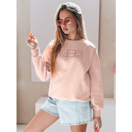 Dámská mikina oversize s výšivkou EASYJOY BY1513