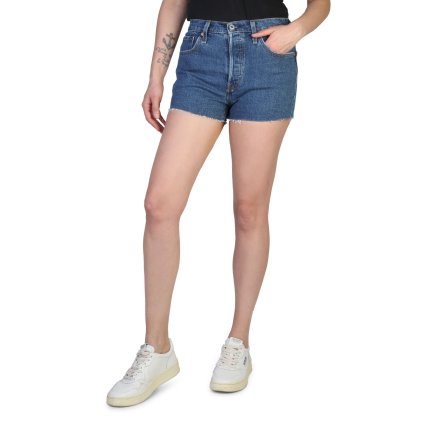 Dámské džínové šortky 501_SHORT Levis (Barva Modrá, Velikost 24)