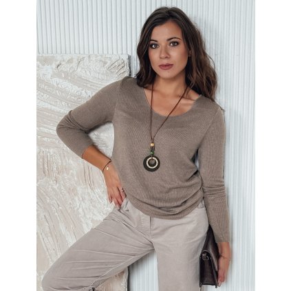Dámský svetr oversize STYLORE s přívěskem MY2338