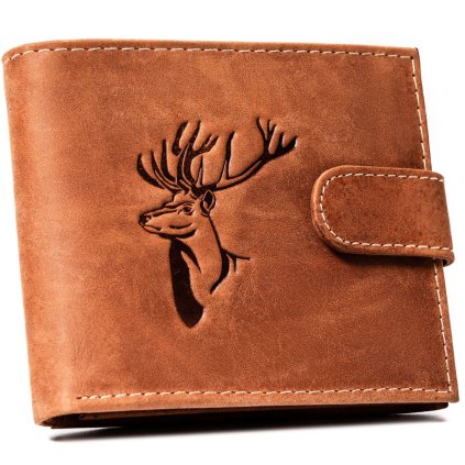 Kožená peněženka RFID N992L-CHM-DEER-BL