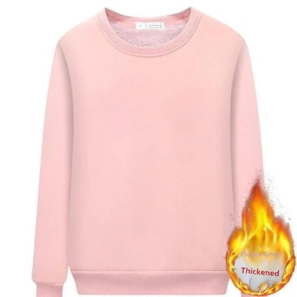 Dámský svetr BF021 (Barva (Varianta) Blank thickened sweater pink, Velikost 2XL)